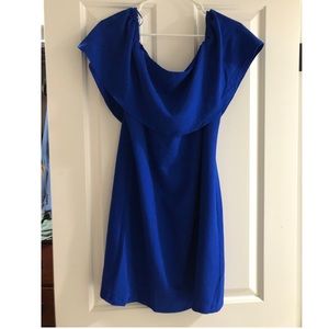 Charles Henry off the shoulder mini dress